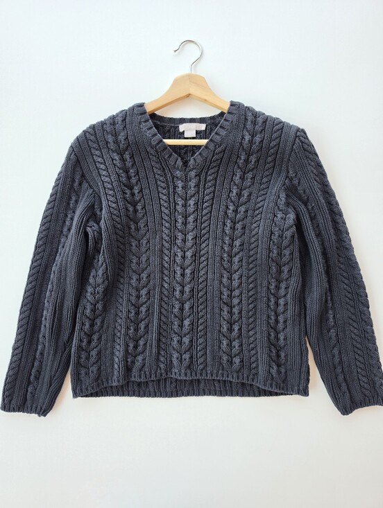 J. Crew Sweaters - J. Crew Navy Cable Knit Chunky Cotton Sweater